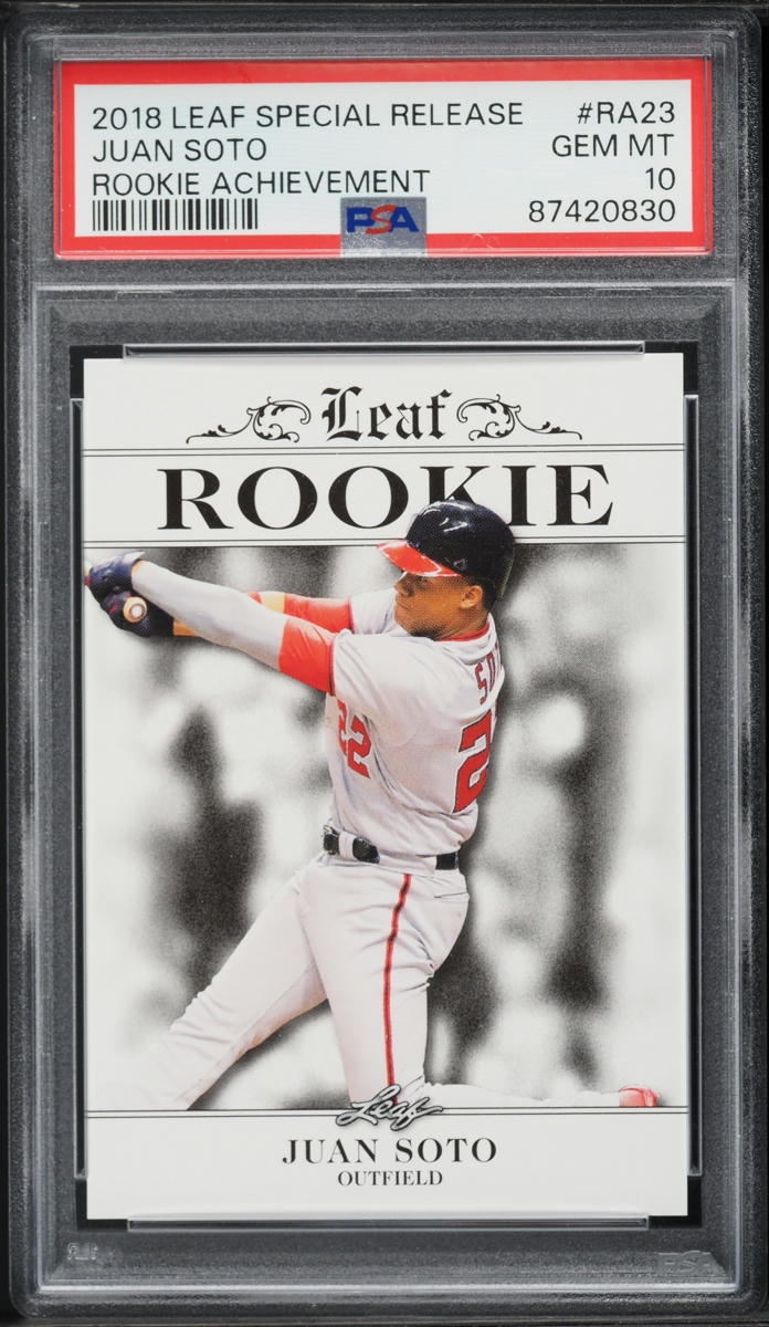 2018 Leaf Special Release Achievement Juan Soto ROOKIE #RA23 PSA 10 GEM MINT