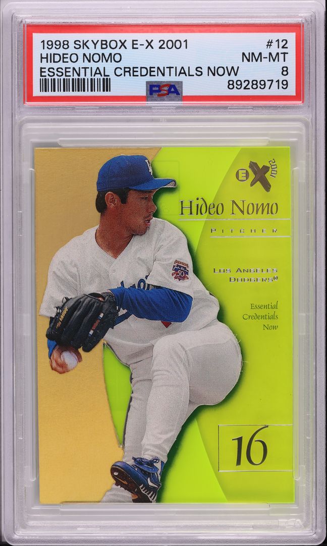 1998 Skybox E-X2001 Essential Credentials Now Hideo Nomo 12/12 #12 PSA 8 NM-MT
