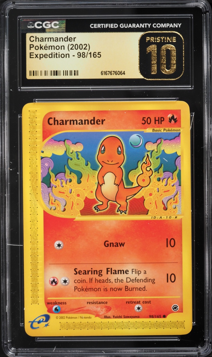 2002 Pokemon Expedition Charmander #98 CGC 10 PRISTINE
