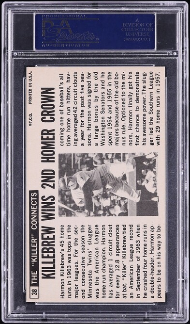 1964 Topps Giants Harmon Killebrew #38 PSA 7 NRMT