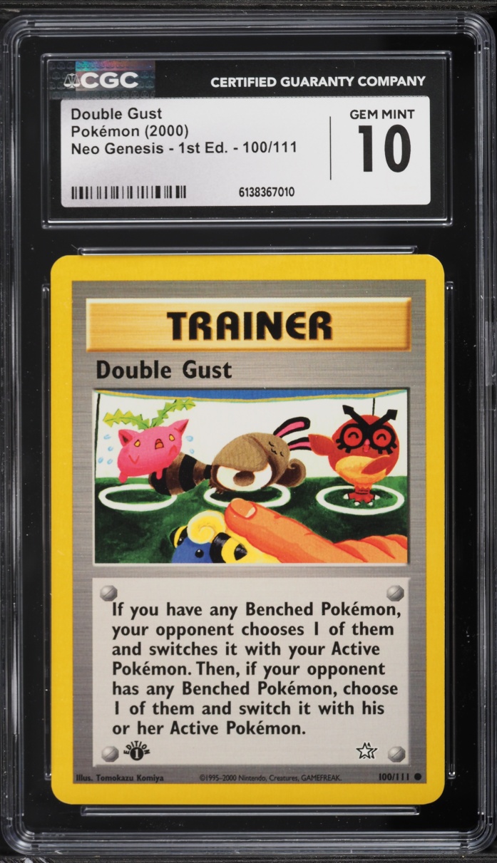 2000 Pokemon Neo Genesis 1st Edition Double Gust #100 CGC 10 GEM MINT