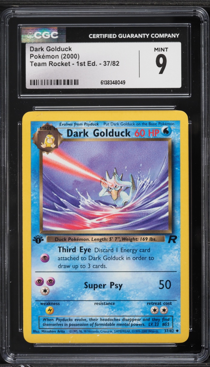 2000 Pokemon Team Rocket 1st Edition Dark Golduck #37 CGC 9 MINT