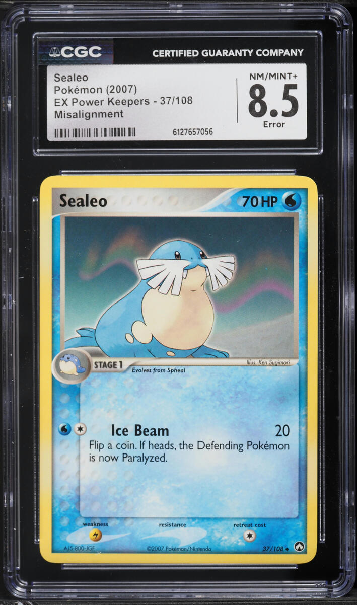 2007 Pokemon EX Power Keepers Holo Sealeo #37 CGC 8.5 NM-MT+