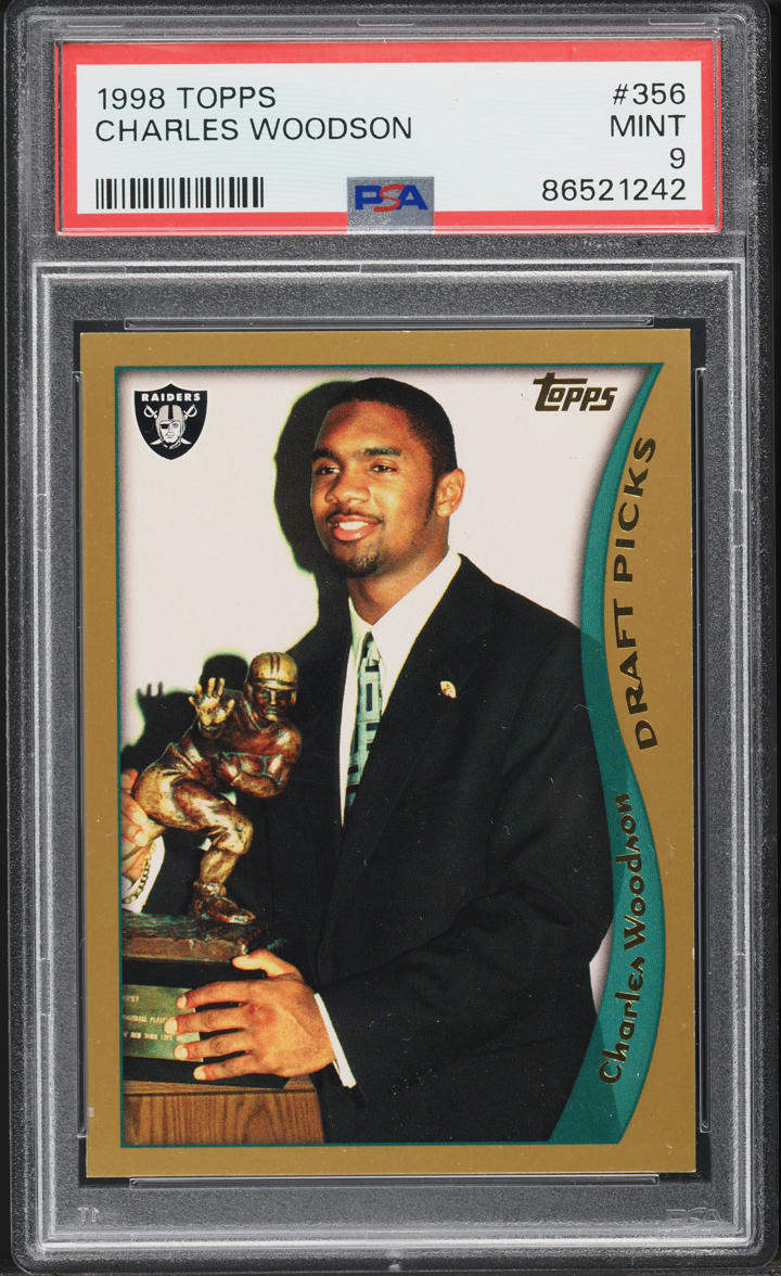 1998 Topps Football Charles Woodson ROOKIE #356 PSA 9 MINT