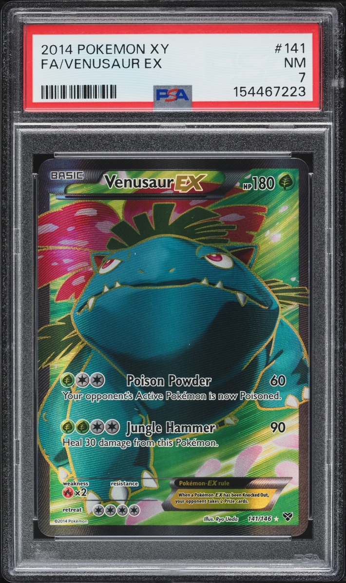 2014 Pokemon XY Full Art Venusaur EX #141 PSA 7 NRMT