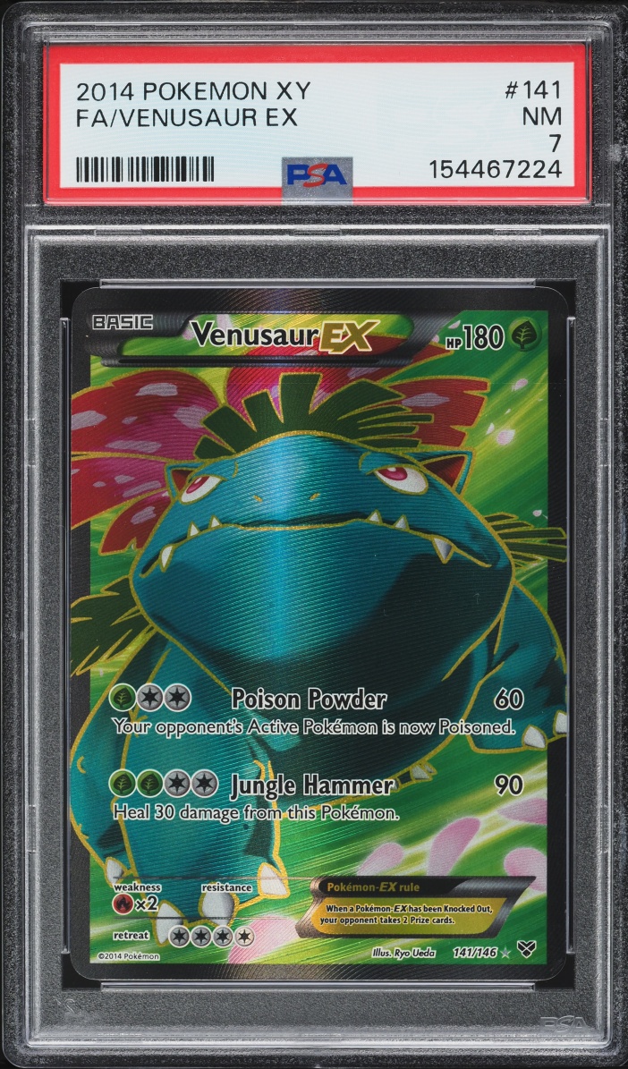 2014 Pokemon XY Full Art Venusaur EX #141 PSA 7 NRMT