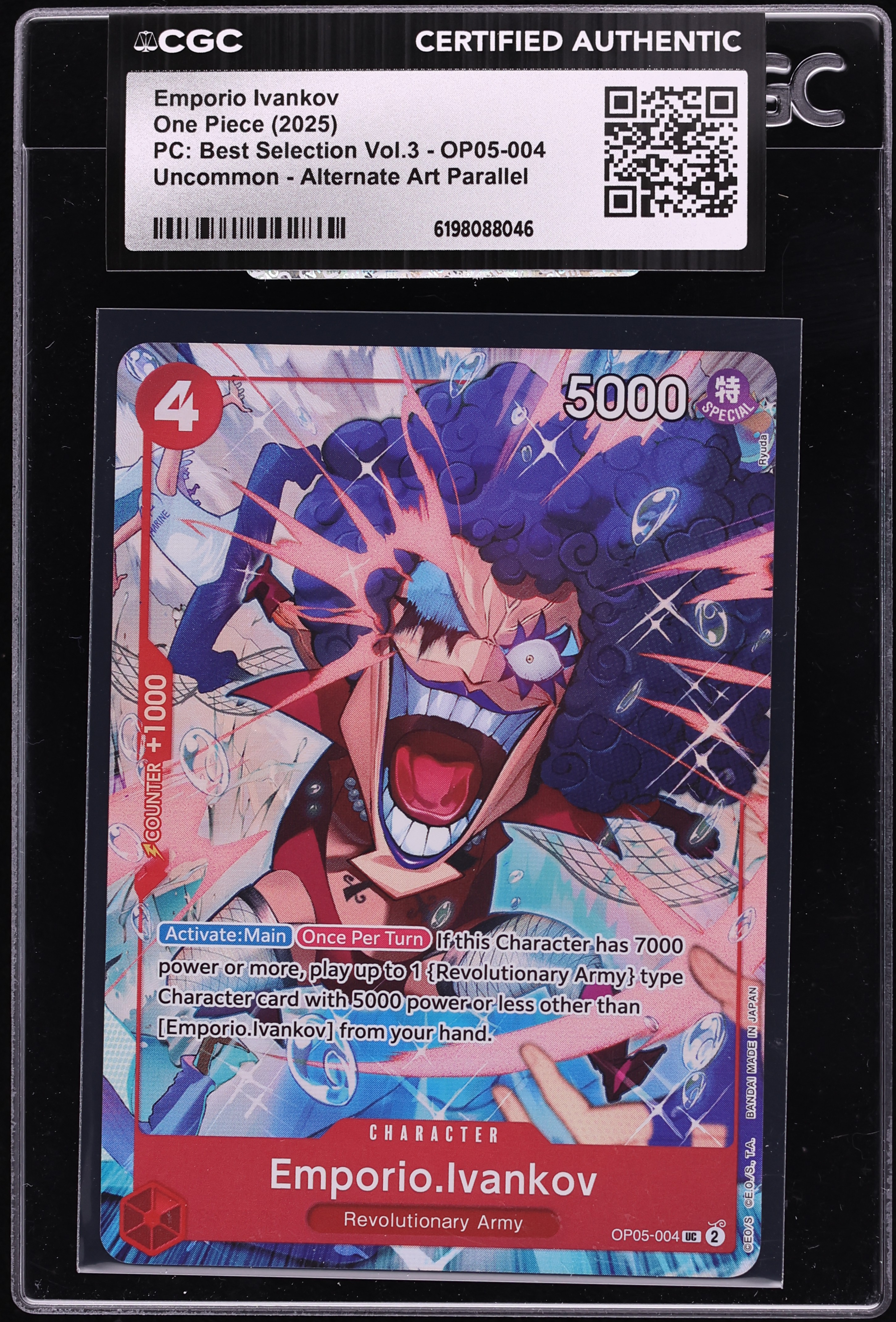 2025 One Piece Premium Collection: Best Selection Vol.3 Alt Art Emporio Ivankov CGC AUTH