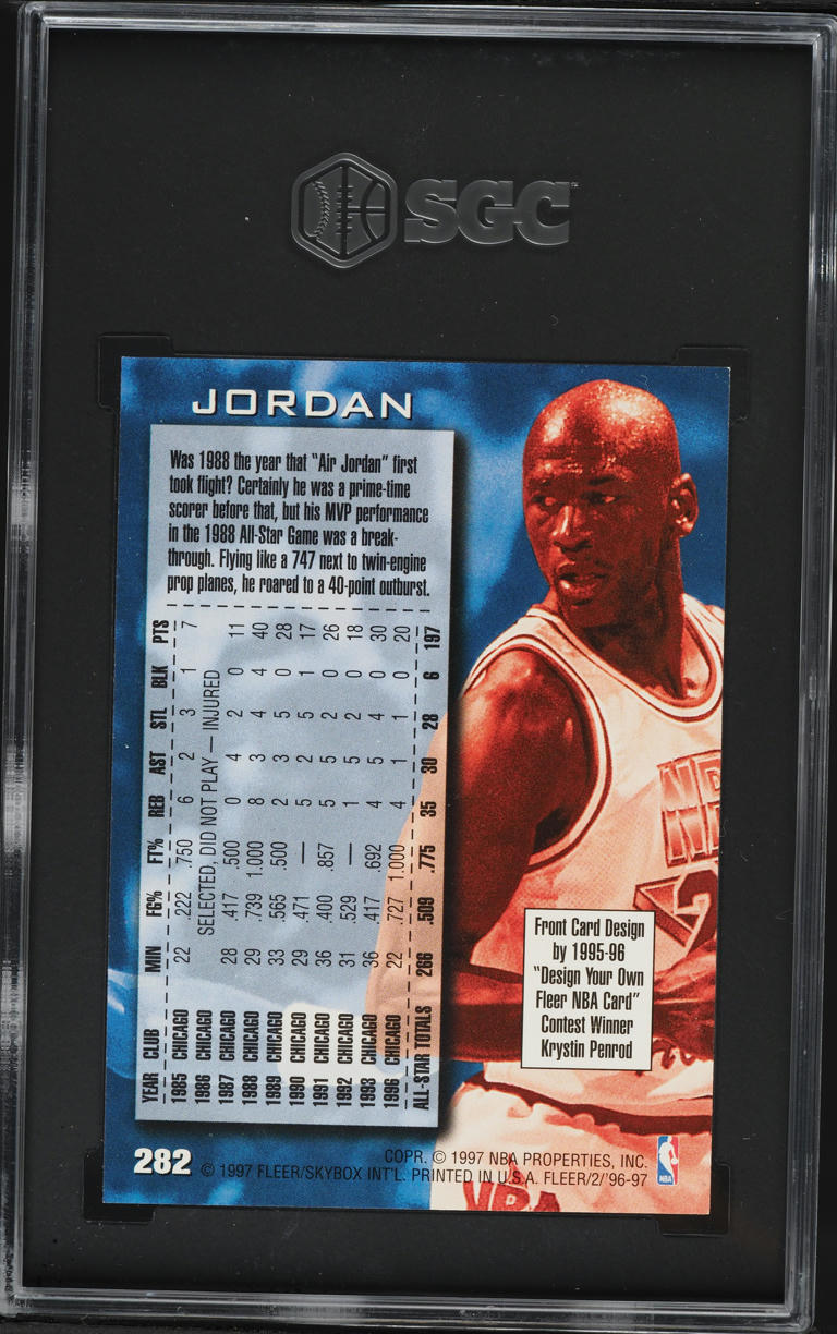 1996 Fleer All-Star Michael Jordan #282 SGC 9.5 MINT+