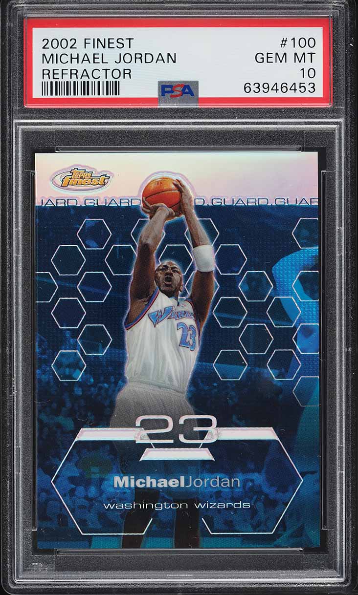 2002 Finest Refractor Michael Jordan /250 #100 PSA 10 GEM MINT
