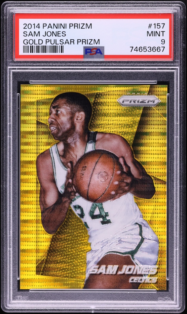 2014 Panini Prizm Gold Pulsar Sam Jones /10 #157 PSA 9 MINT - Photo 1