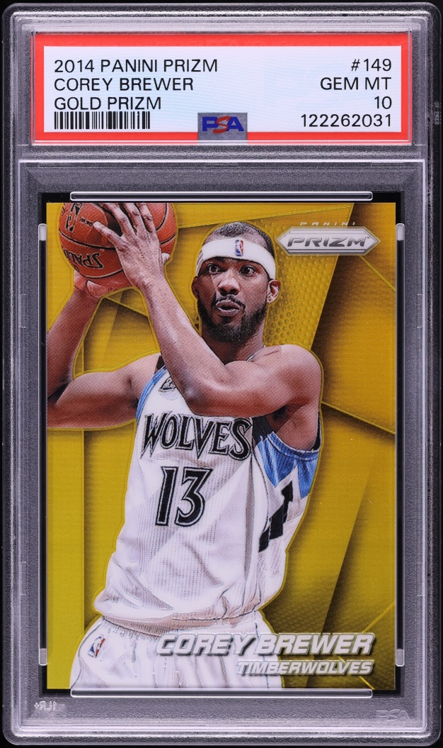 2014 Panini Prizm Gold Corey Brewer /10 #149 PSA 10 GEM MINT - Photo 1