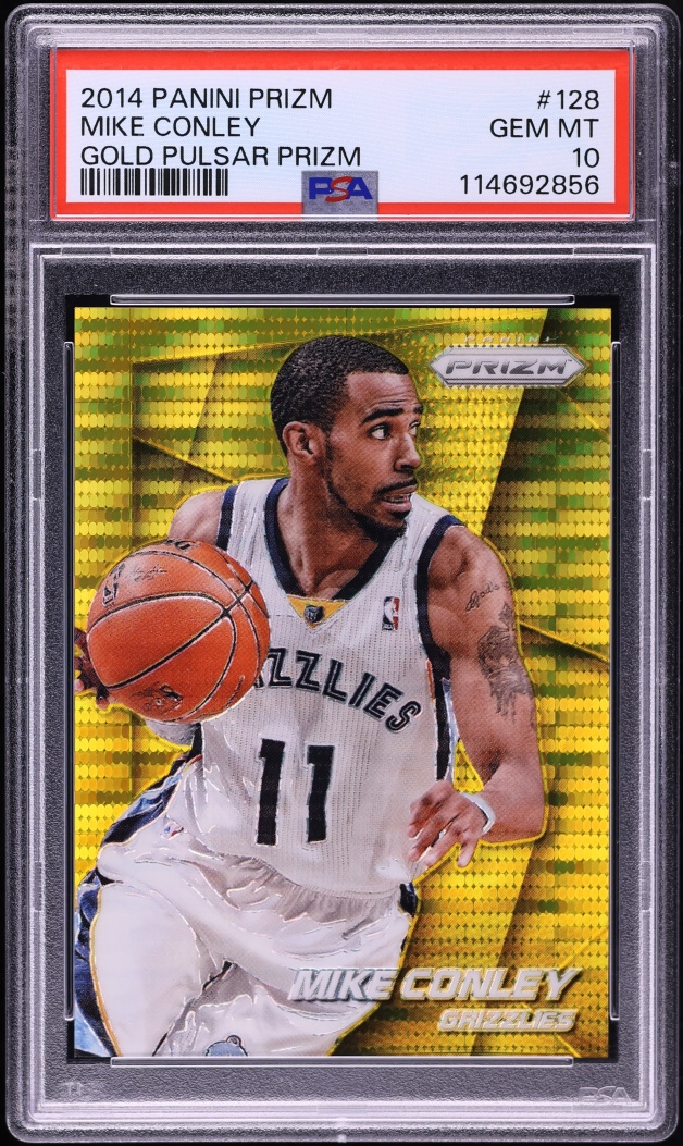 2014 Panini Prizm Gold Pulsar Mike Conley /10 #128 PSA 10 GEM MINT - Photo 1