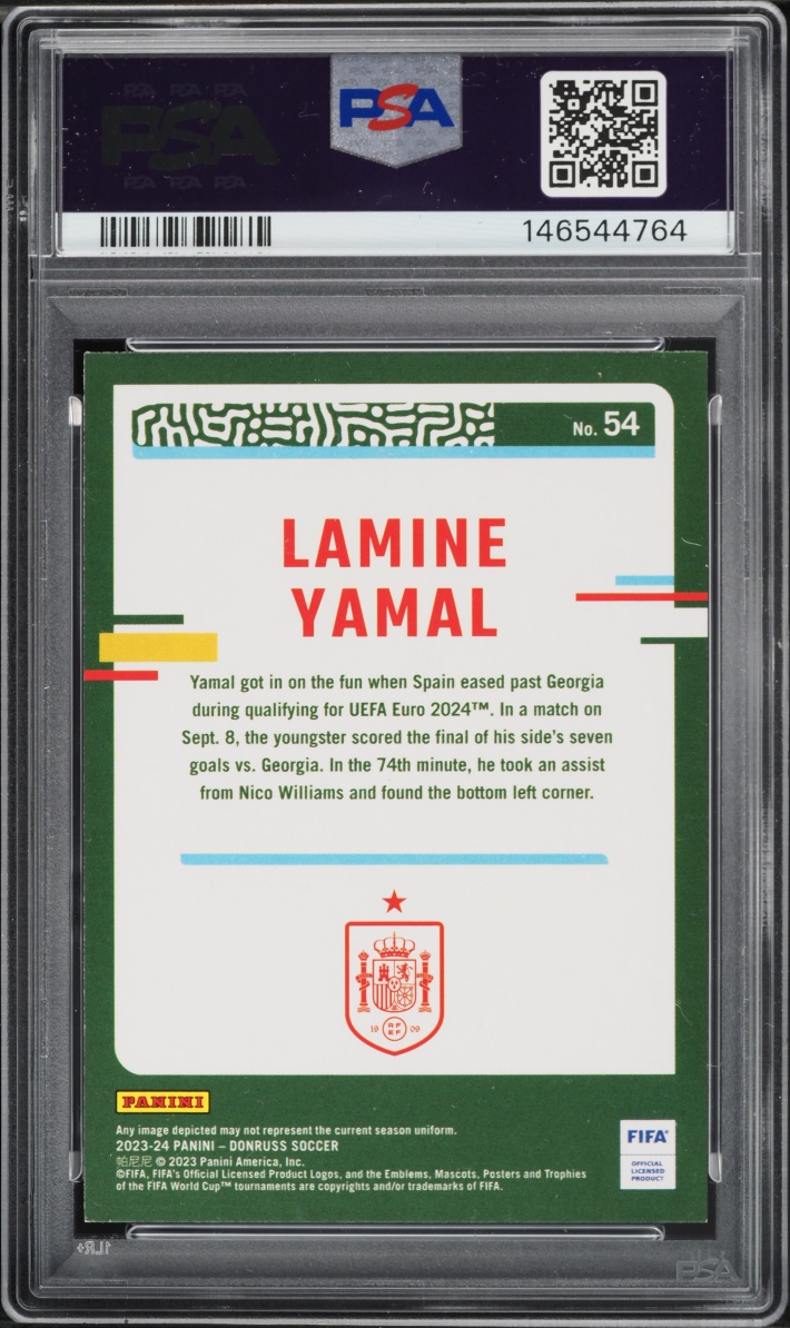 2023 Donruss FIFA Silver Lamine Yamal ROOKIE #54 PSA 9 MINT