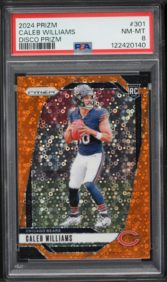2024 Panini Prizm Disco Caleb Williams ROOKIE #301 PSA 8 NM-MT
