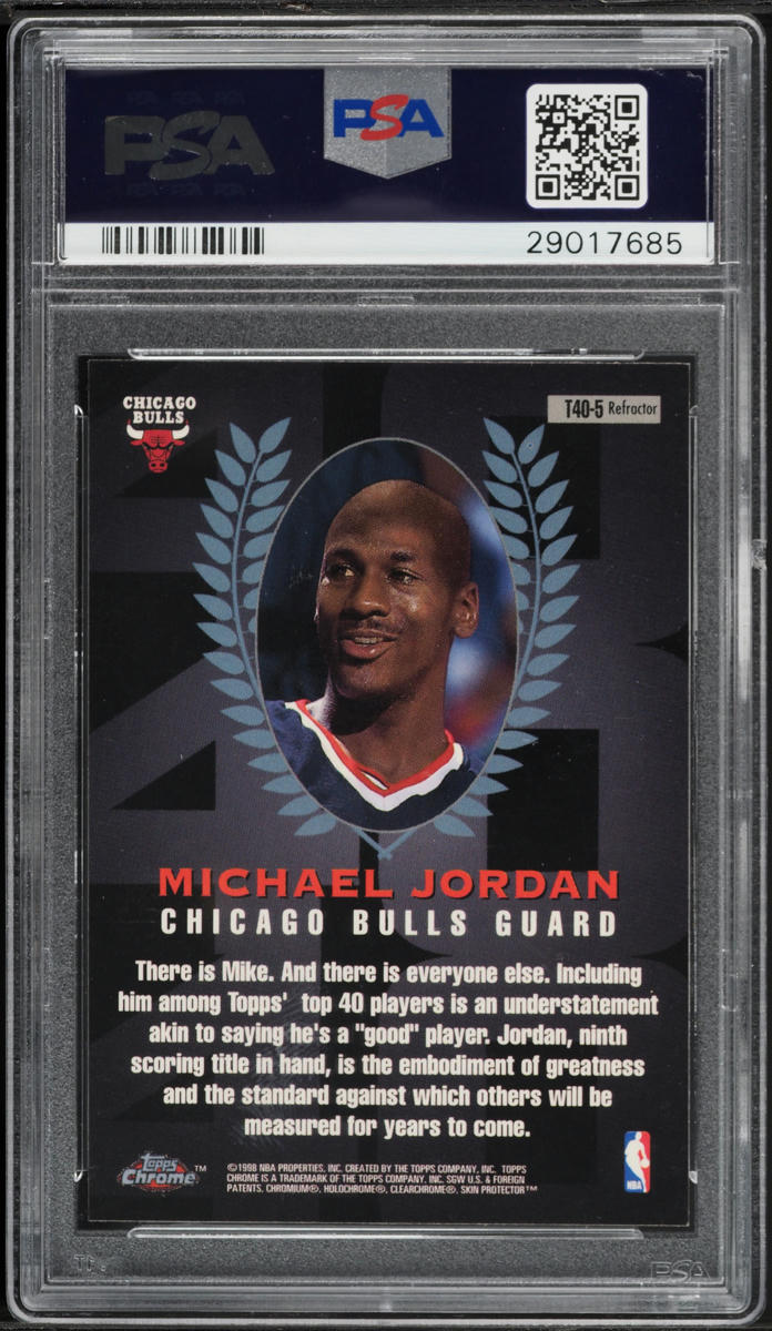 1997 Topps Chrome 40 Refractor Michael Jordan #T5 PSA 10 GEM MINT