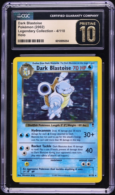 2002 Pokemon Legendary Collection Mitsuhiro Arita Holo Dark Blastoise #4 CGC 10 PRISTINE
