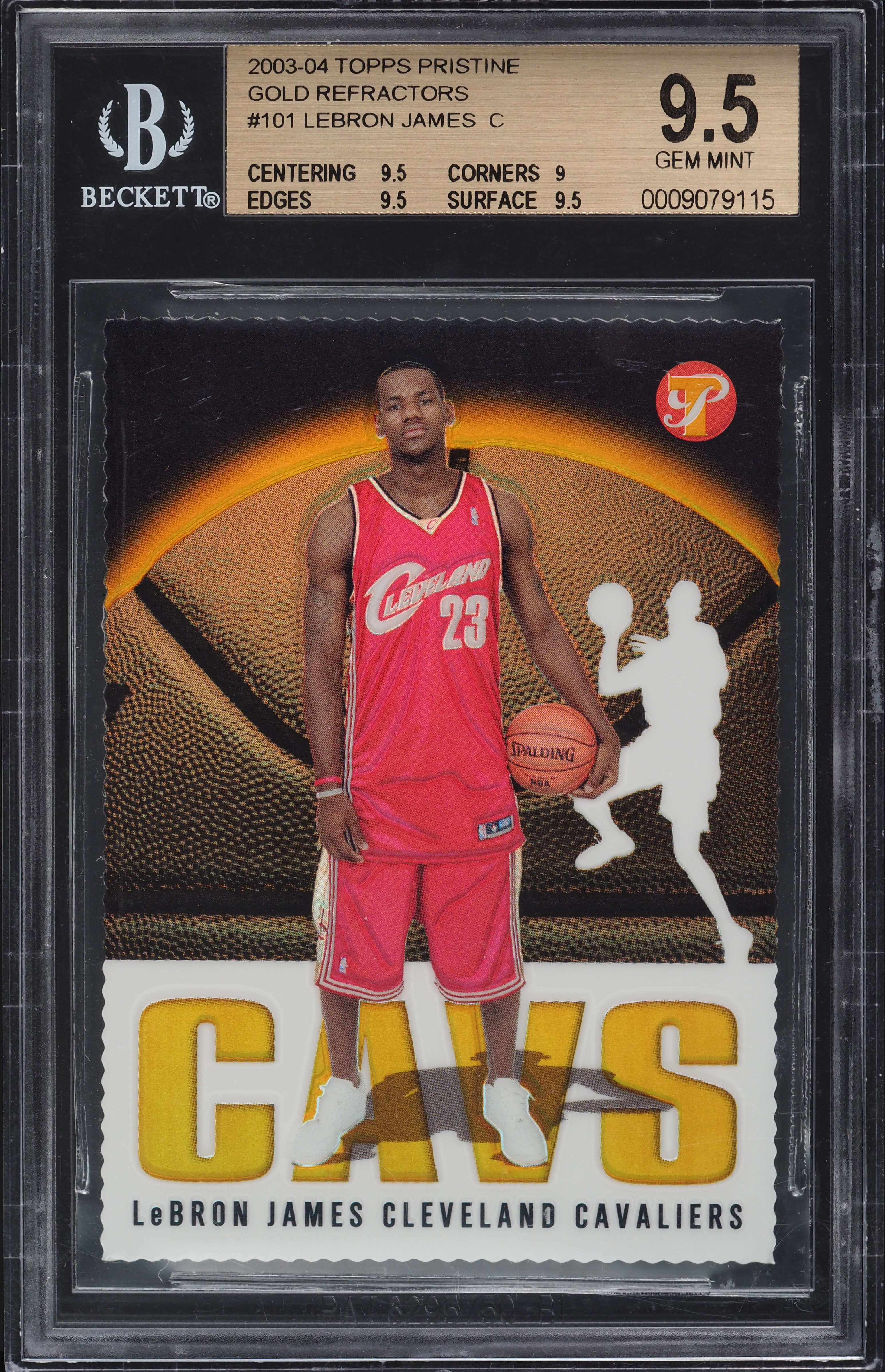 最終価格！　Lebron James 2003 RC /1999 シリ LeBron James 2003 Topps Pristine #102 Gold Refractor /99