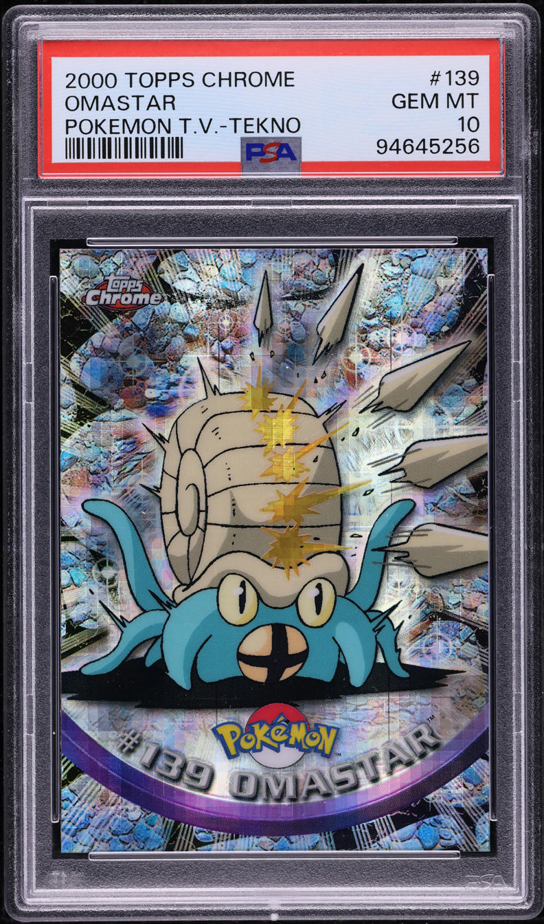 2000 Topps Chrome Pokemon Series 2 Tekno Omastar #139 PSA 10 GEM MINT