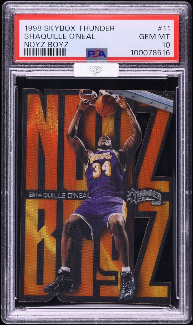 1998 Skybox Thunder Noyz Boyz Die-Cut Shaquille O'Neal #11 MBA PSA 10 GEM MINT