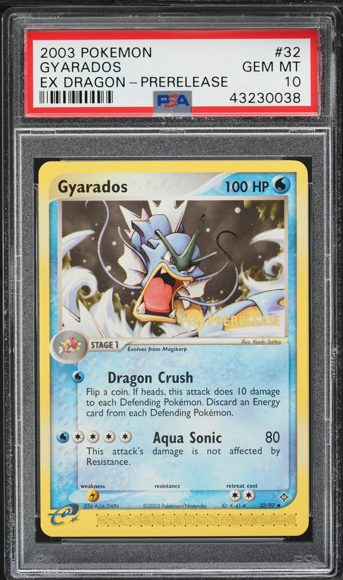 2003 Pokemon EX Dragon Prerelease Gyarados #32 PSA 10 GEM MINT