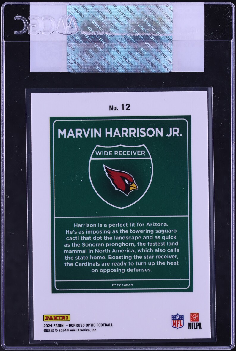 2024 Donruss Optic Downtown Marvin Harrison Jr. ROOKIE #12 CGC AUTH