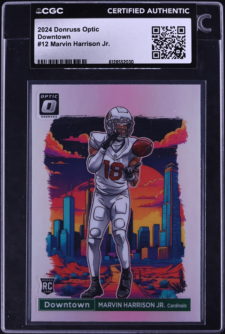2024 Donruss Optic Downtown Marvin Harrison Jr. ROOKIE #12 CGC AUTH