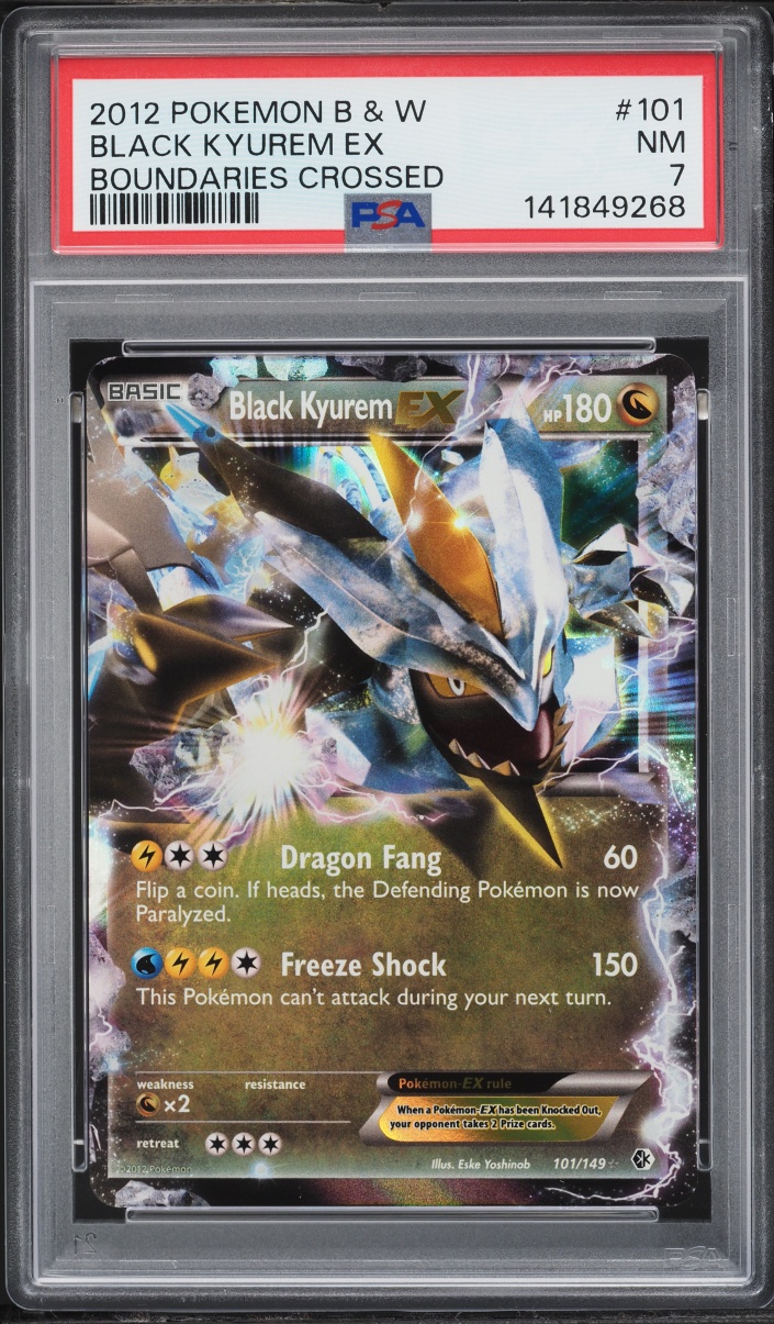 2012 Pokemon Black & White Boundaries Crossed Black Kyurem Ex #101 PSA 7 NRMT