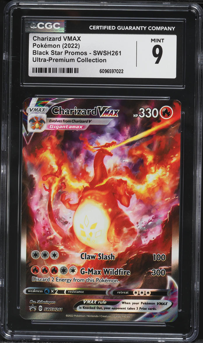 2022 Pokemon Sword & Shield Promo Ultra Premium Charizard VMAX #SWSH261 CGC 9 MINT