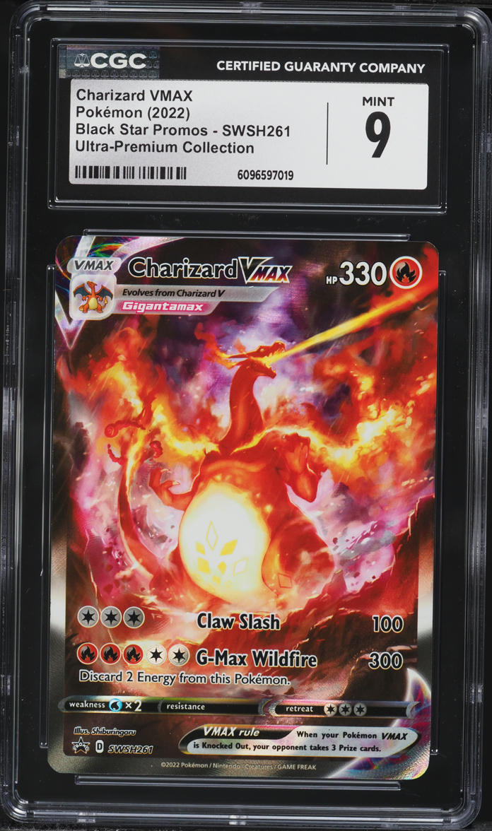 2022 Pokemon Sword & Shield Promo Ultra Premium Charizard VMAX #SWSH261 CGC 9 MINT
