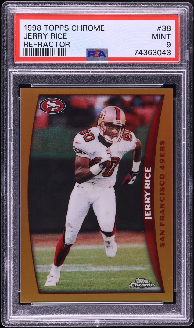 1998 Topps Chrome Refractor Jerry Rice #38 PSA 9 MINT