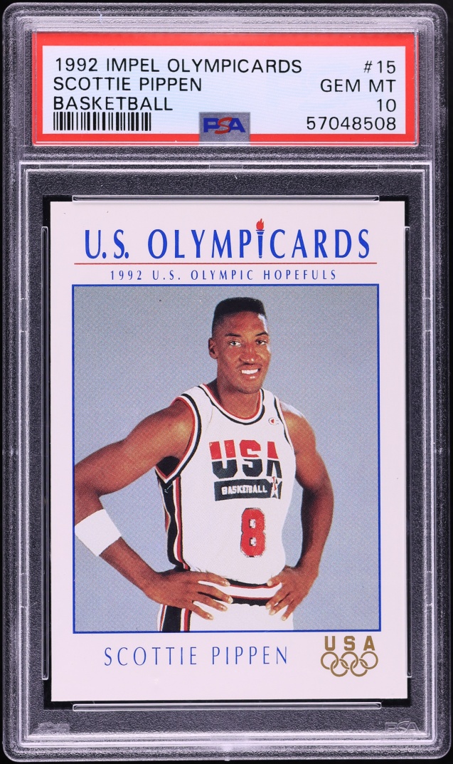 1992 Impel Olympicards Scottie Pippen #15 PSA 10 GEM MINT