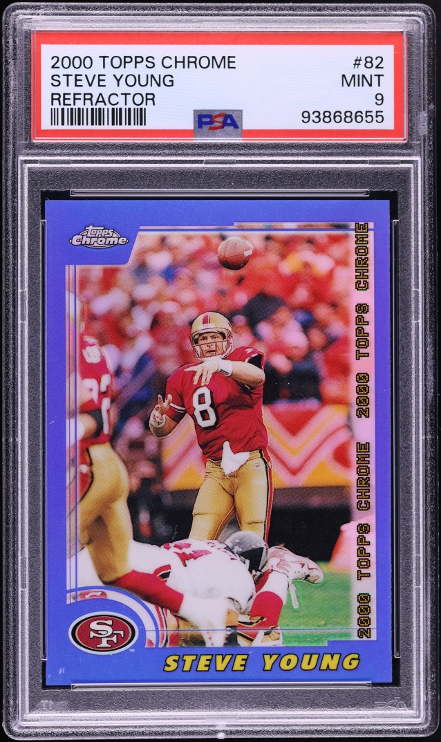 2000 Topps Chrome Refractor Steve Young #82 PSA 9 MINT