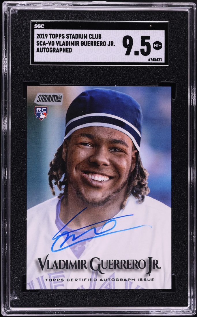 2019 Stadium Club Vladimir Guerrero Jr. ROOKIE AUTO #SCA-VG SGC 9.5 MINT+