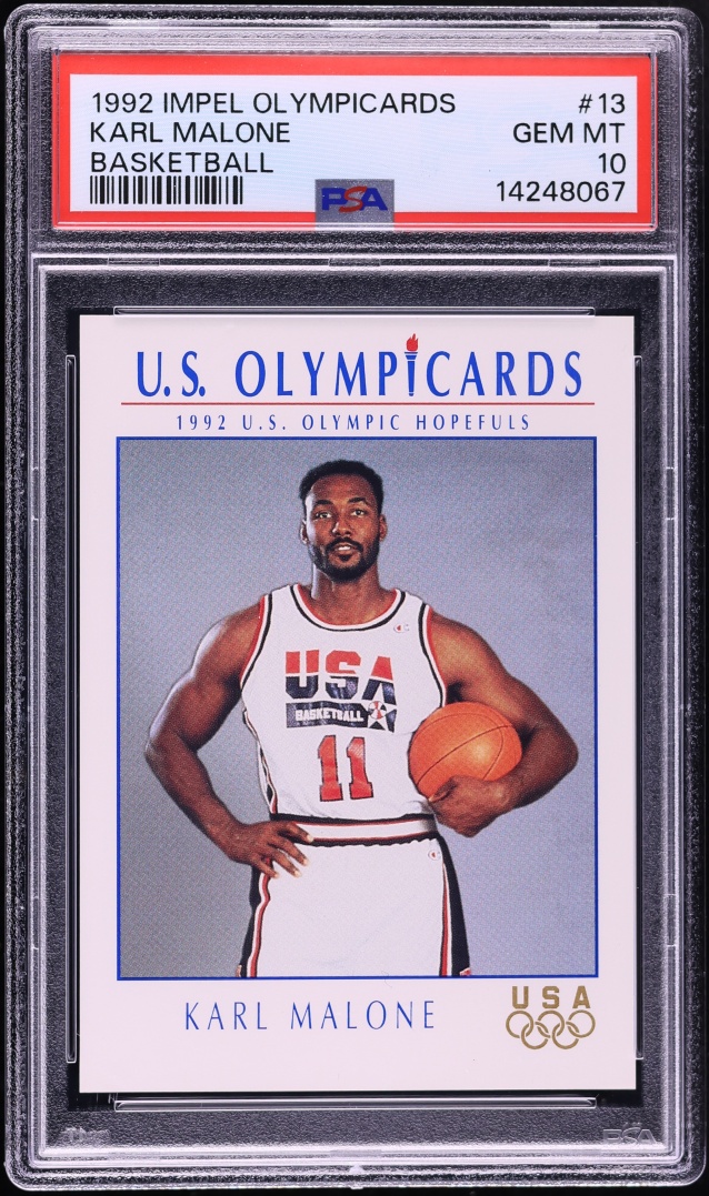1992 Impel Olympicards Karl Malone #13 PSA 10 GEM MINT
