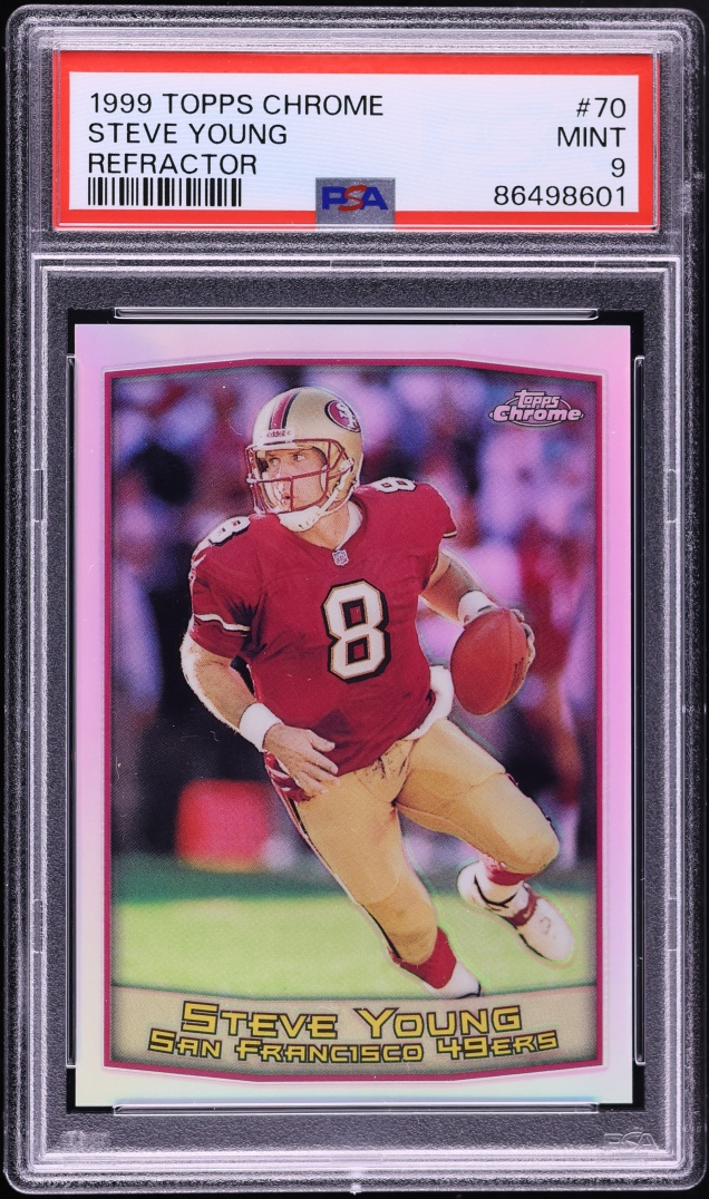 1999 Topps Chrome Refractor Steve Young #70 PSA 9 MINT