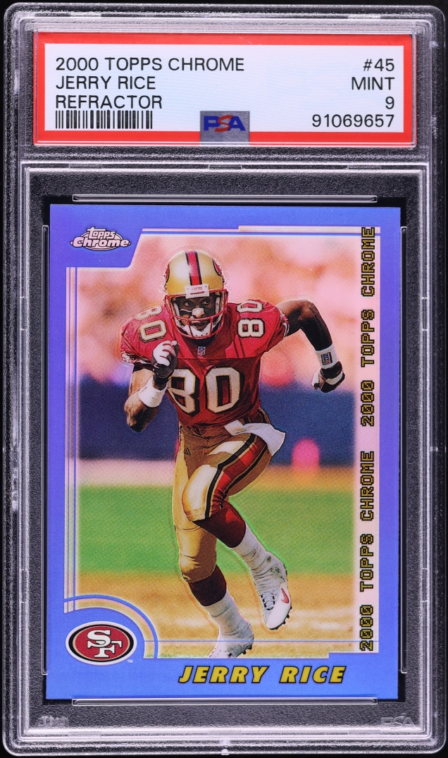 2000 Topps Chrome Refractor Jerry Rice #45 PSA 9 MINT