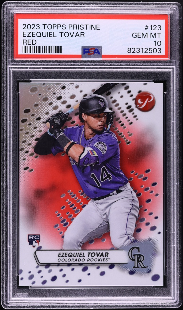 2023 Topps Pristine Red Ezequiel Tovar ROOKIE /5 #123 PSA 10 GEM MINT