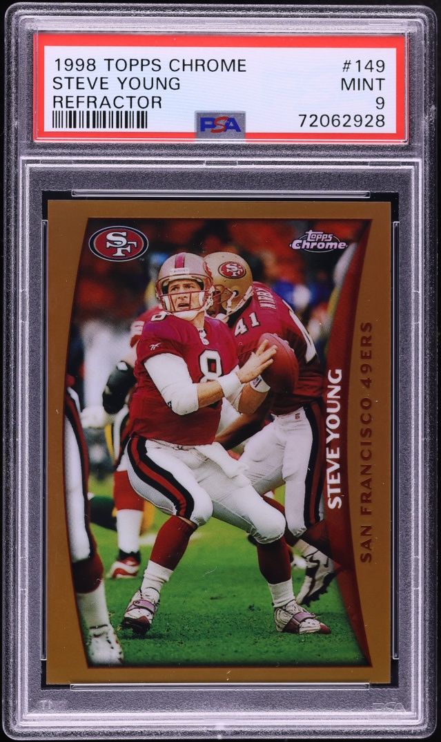 1998 Topps Chrome Refractor Steve Young #149 PSA 9 MINT