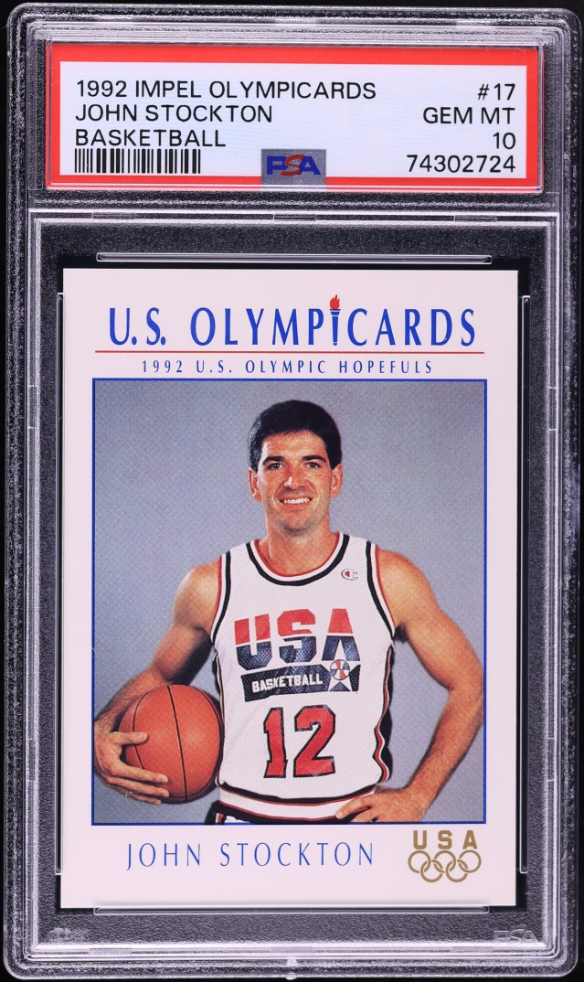 1992 Impel Olympicards John Stockton #17 PSA 10 GEM MINT