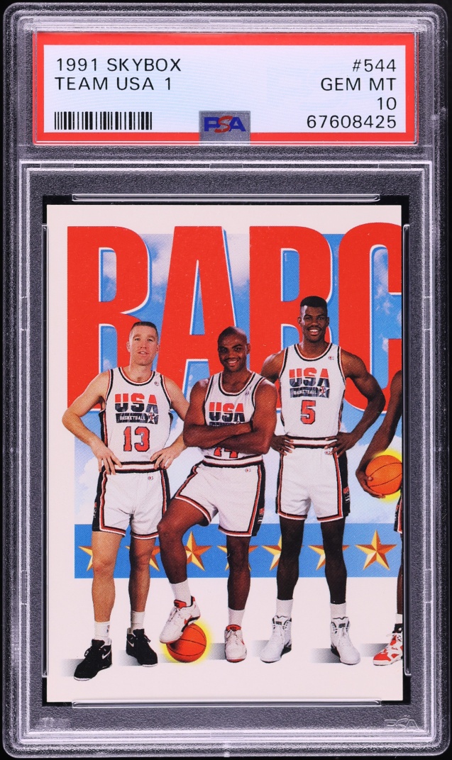 1991 Skybox Team USA 1 Chris Mullin Charles Barkley David Robinson #544 PSA 10 GEM MINT
