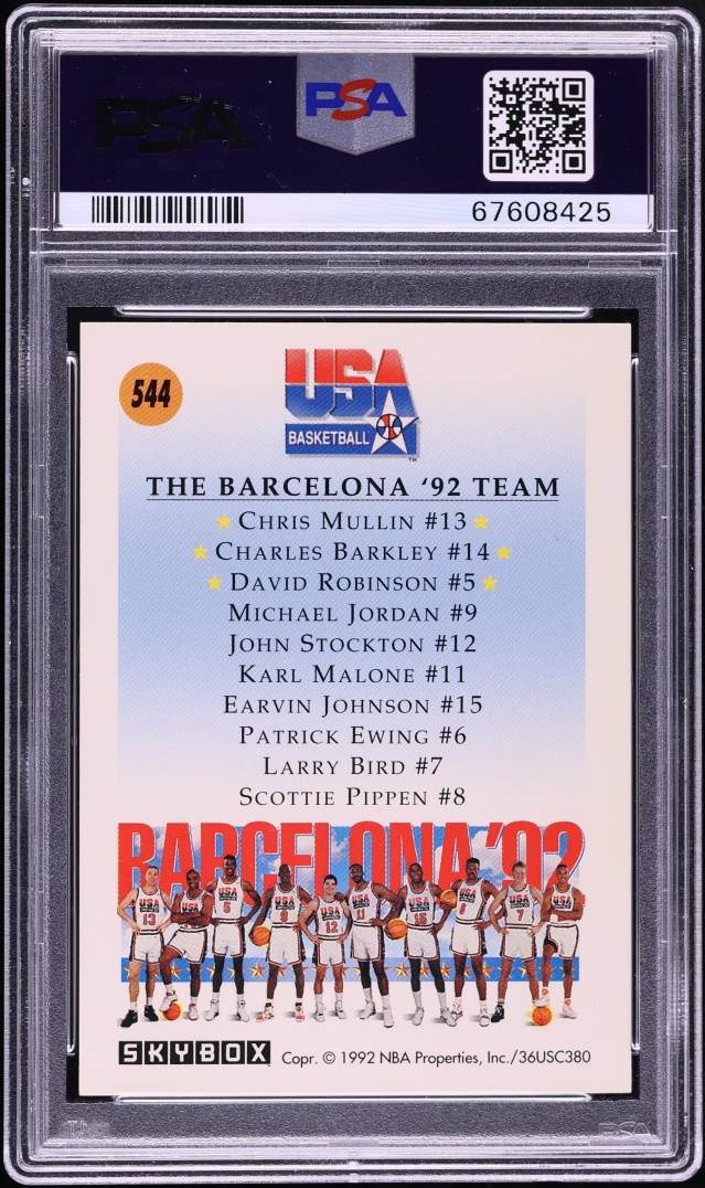 1991 Skybox Team USA 1 Chris Mullin Charles Barkley David Robinson #544 PSA 10 GEM MINT - Photo 2
