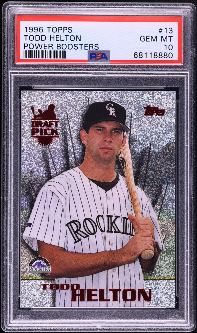 1996 Topps Power Boosters Todd Helton ROOKIE #13 PSA 10 GEM MINT