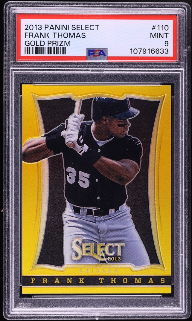 2013 Select Gold Prizm Frank Thomas /25 #110 PSA 9 MINT