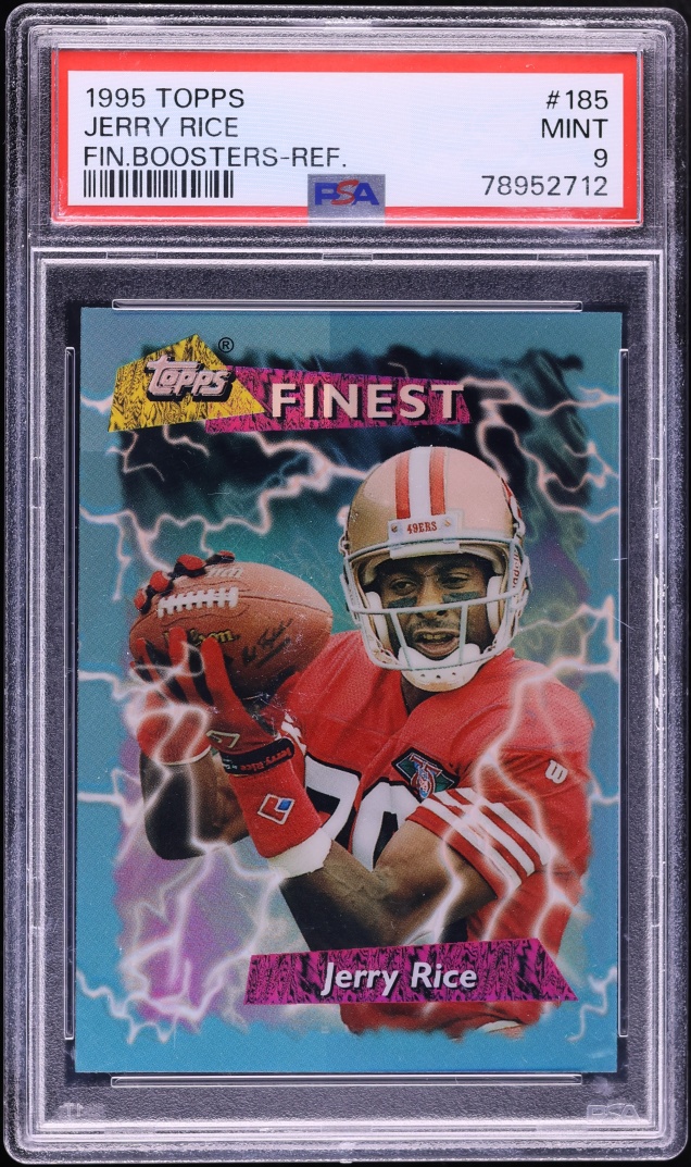 1995 Finest Boosters Refractor Jerry Rice #185 PSA 9 MINT