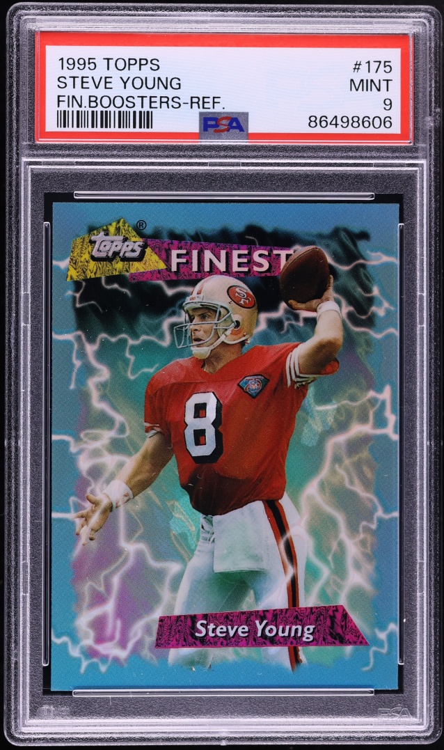 1995 Finest Boosters Refractor Steve Young #175 PSA 9 MINT