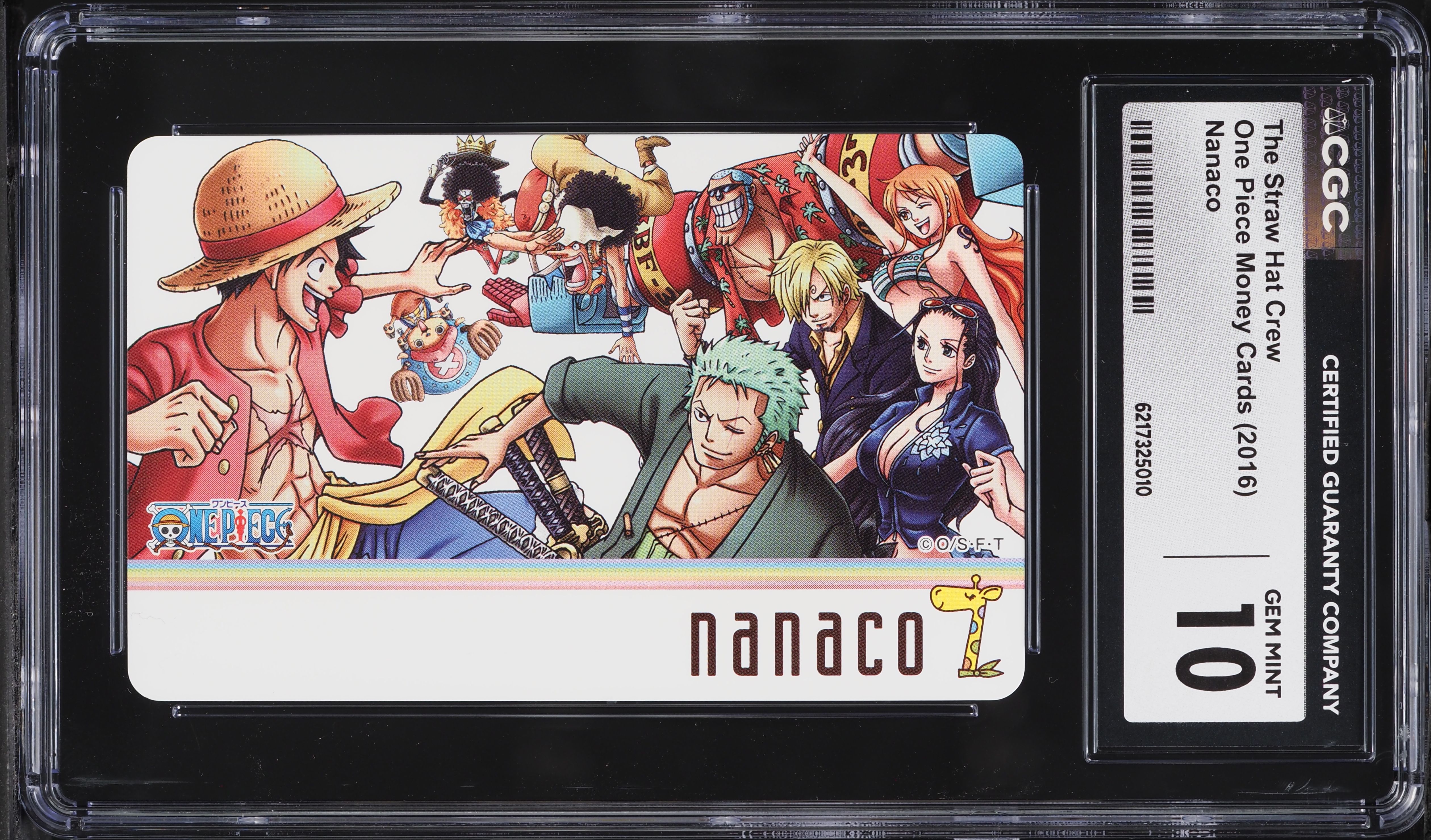 2016 One Piece Japanese Money Cards The Straw Hat Crew CGC 10 GEM MINT