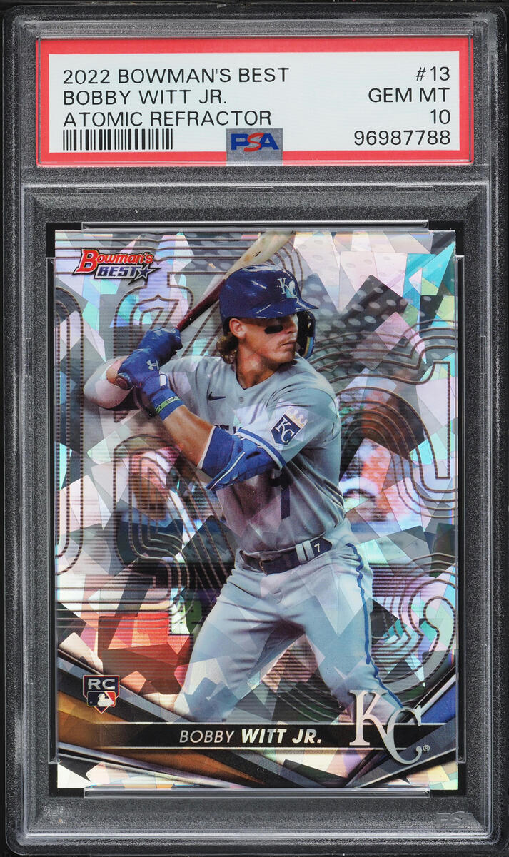 2022 Bowman's Best Atomic Refractor Bobby Witt Jr. ROOKIE #13 PSA 10 GEM MINT