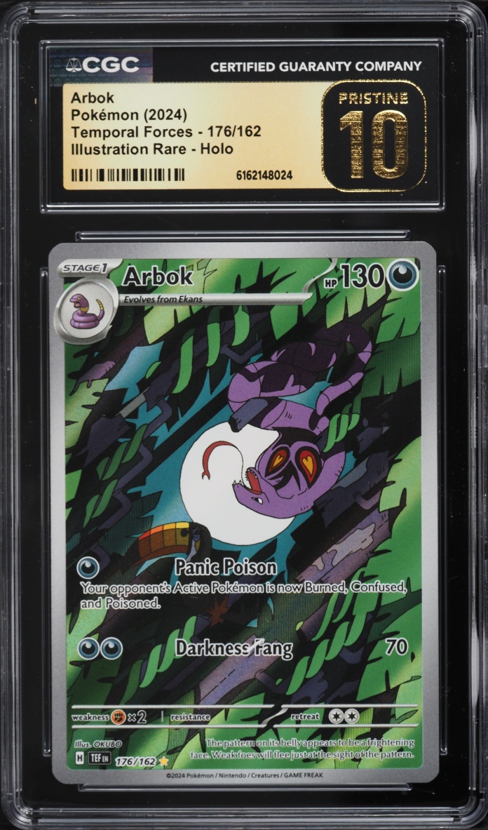 2024 Pokemon Scarlet & Violet Temporal Forces IR Arbok #176 CGC 10 PRISTINE