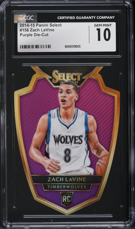 2014 Select Courtside Copper Prizm Zach LaVine ROOKIE /49 #282 PSA