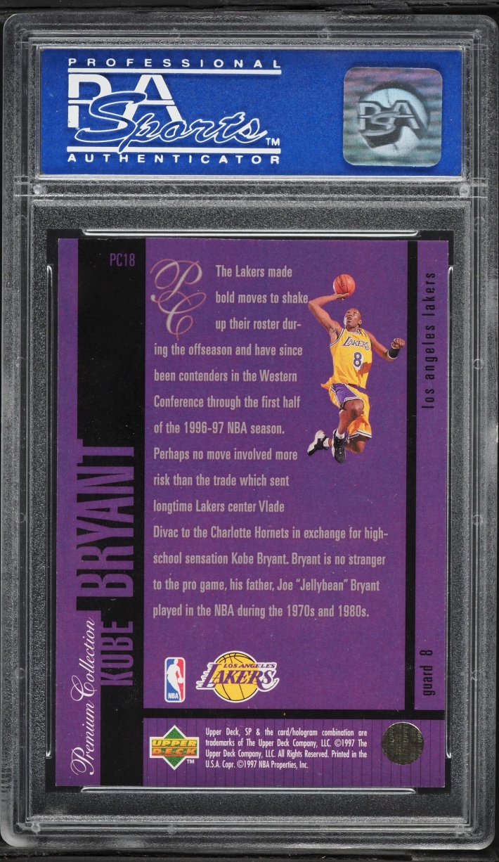 1996 SP Holoviews Kobe Bryant ROOKIE #PC18 PSA 9 MINT - Photo 2